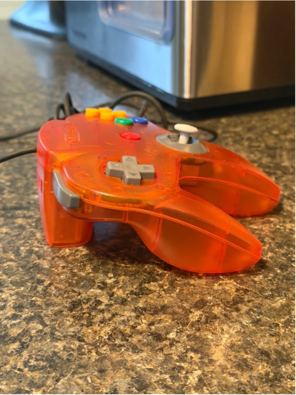 Fire Orange Nintendo 64 Controller Authentic Original Funtastic